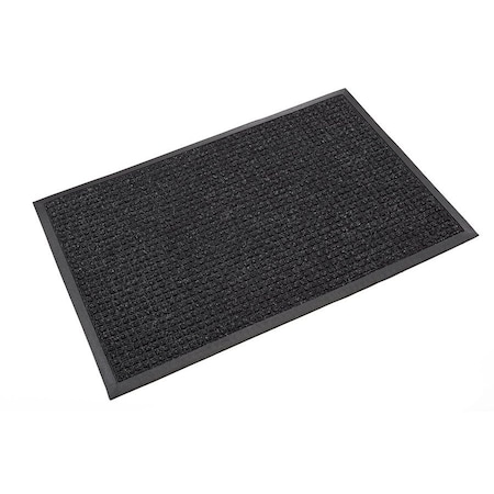Crown Matting Technologies Super-Soaker Scraper/Wiper Mat, Polypropylene, 3/8" Thick, Charcoal, 4' W x 6' L SS R046CH